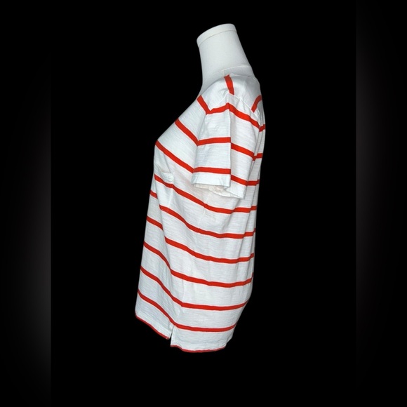 ~ Madewell Striped V-Neck Women's Top Size Medium - Picture 2 of 6